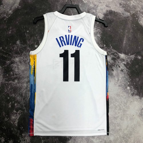 Maillot de Basket #11 Irving Brooklyn Nets 2022-23 city Blanc Imprimé